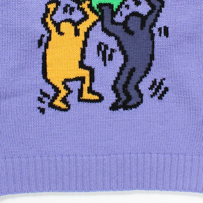 WACKO MARIA KEITH HARING / JACQUARD KNIT SWEATER ( TYPE-2