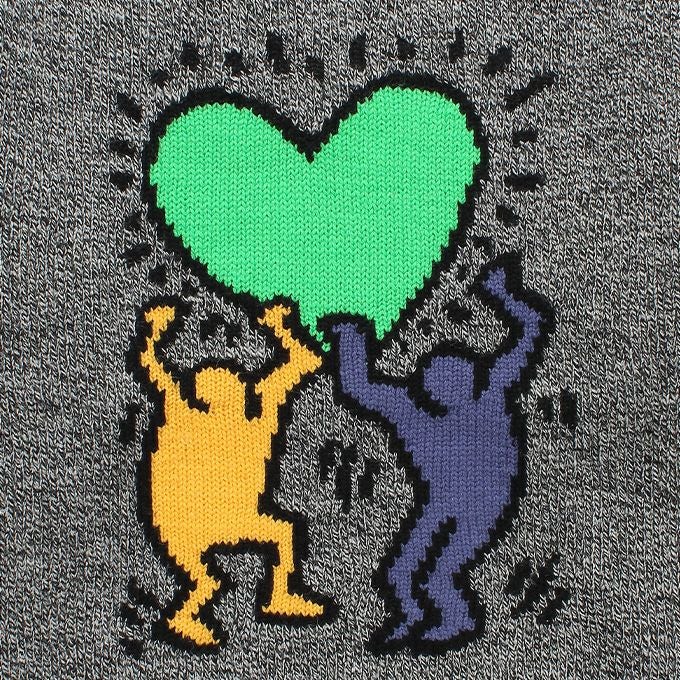 WACKO MARIA KEITH HARING / JACQUARD KNIT SWEATER ( TYPE-2