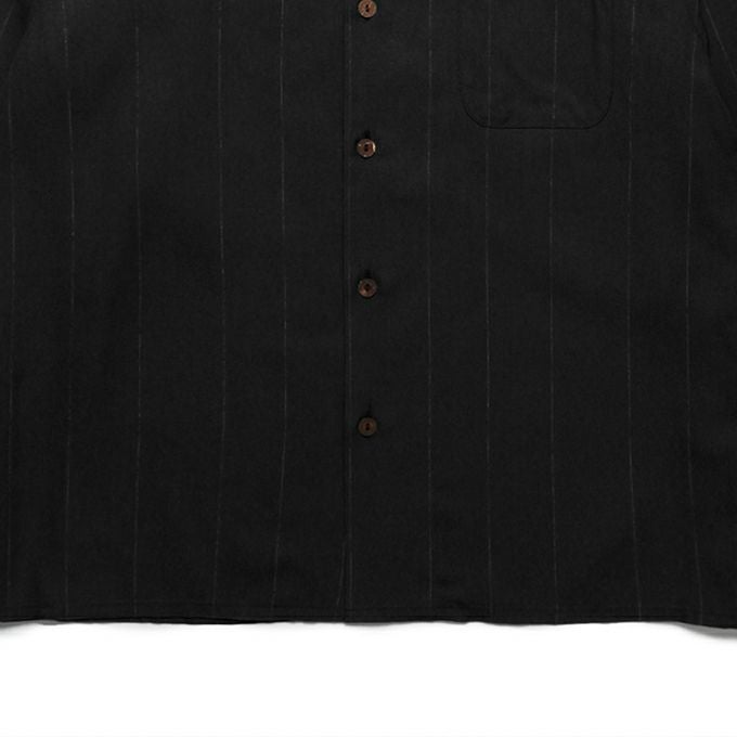 WACKO MARIA KASURI STRIPED OPEN COLLAR SHIRT | LOCKSTOCK/STLIKE