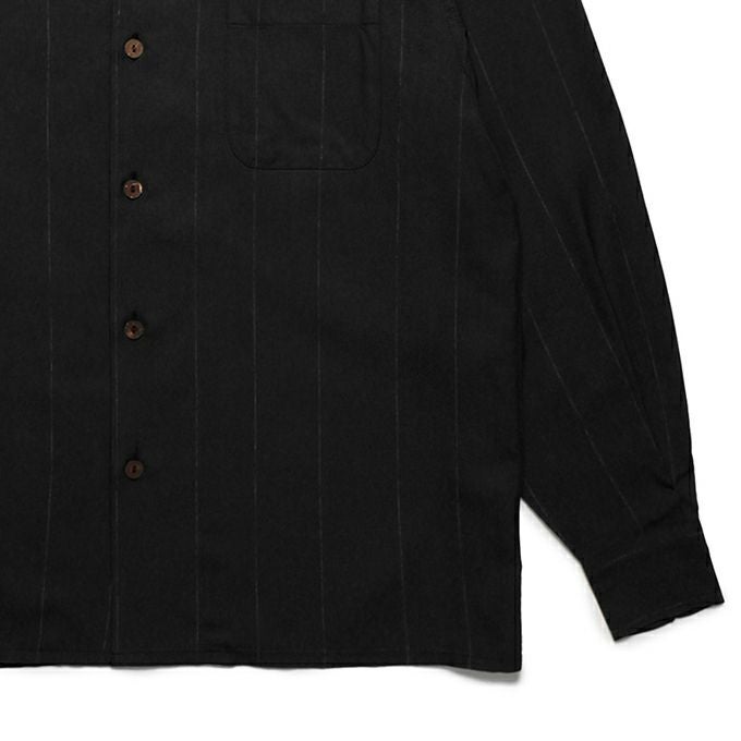 WACKO MARIA KASURI STRIPED OPEN COLLAR SHIRT | LOCKSTOCK/STLIKE