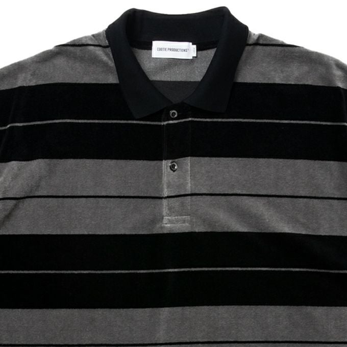 COOTIE PRODUCTIONS VELOUR BORDER S/S POLO | LOCKSTOCK/STLIKE