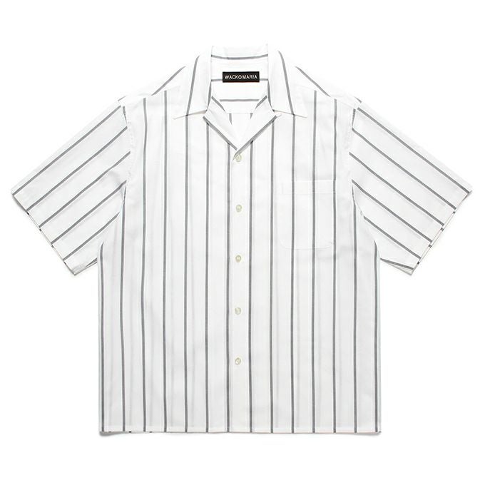 WACKO MARIA STRIPED OPEN COLLAR SHIRT S/S ( TYPE-1 ) | LOCKSTOCK