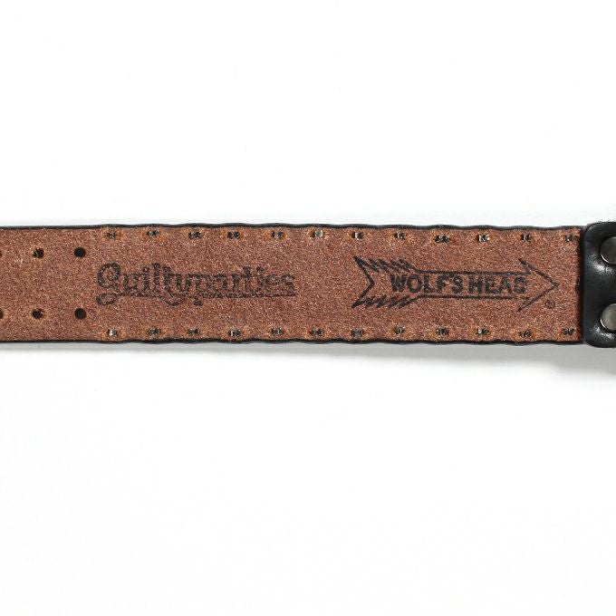 WACKO MARIA WOLF'S HEAD / STUDS LEATHER WRIST BAND 29mm ( L