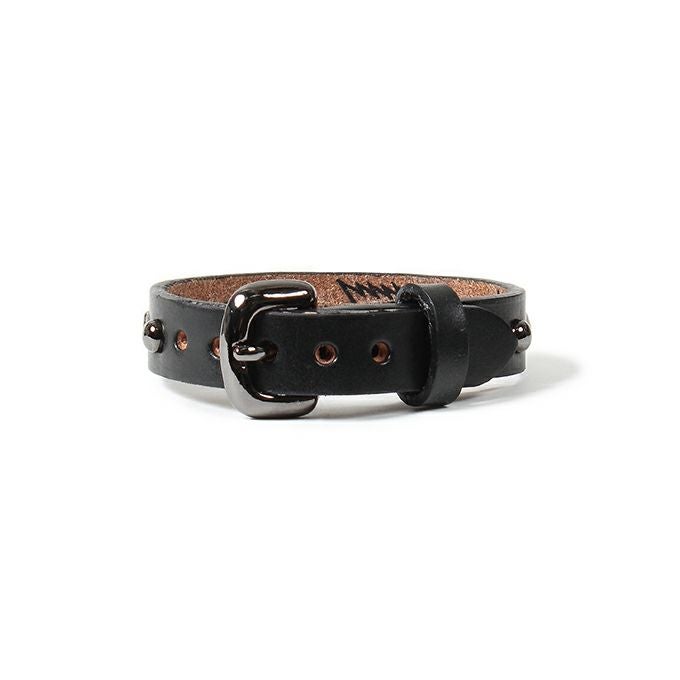 WACKO MARIA WOLF'S HEAD / STUDS LEATHER WRIST BAND 15mm ( L