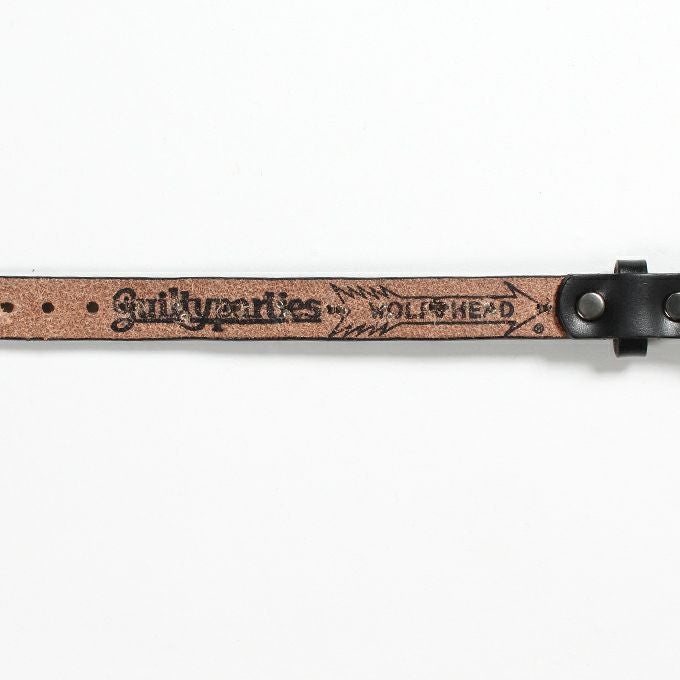 WACKO MARIA WOLF'S HEAD / STUDS LEATHER WRIST BAND 15mm ( L
