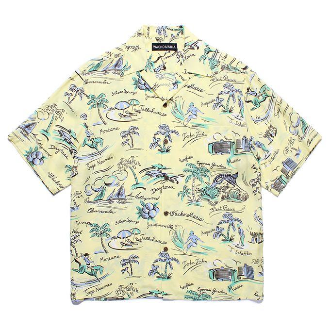 WACKO MARIA ワコマリア 25SS 25SS-WMS-HI02 ネイビー HAWAIIAN SHIRT S/S TYPE-2/ショートスリーブシャツ WACKO MARIA HAWAIIAN SHIRT S/S ( TYPE-2 ) | LOCKSTOCK/STLIKE