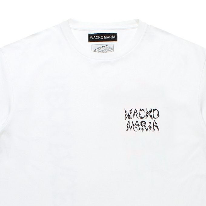 WACKO MARIA NECK FACE / WASHED HEAVY WEIGHT CREW NECK T-SHIRT