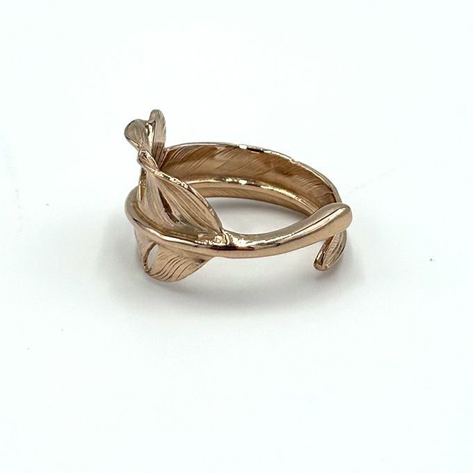 LARRY SMITH 18K ROSE GOLD KAZEKIRI FEATHER RING | LOCKSTOCK/STLIKE