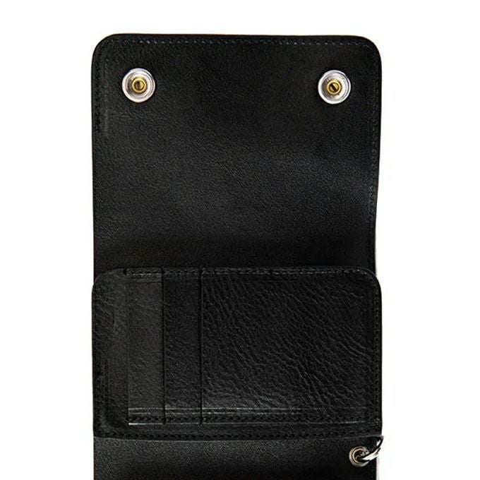 CALEE SILVER STAR CONCHO FLAP LEATHER HALF WALLET | LOCKSTOCK/STLIKE