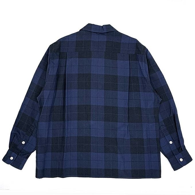 WACKO MARIA OMBRE CHECK OPEN COLLAR SHIRT L/S | LOCKSTOCK/STLIKE