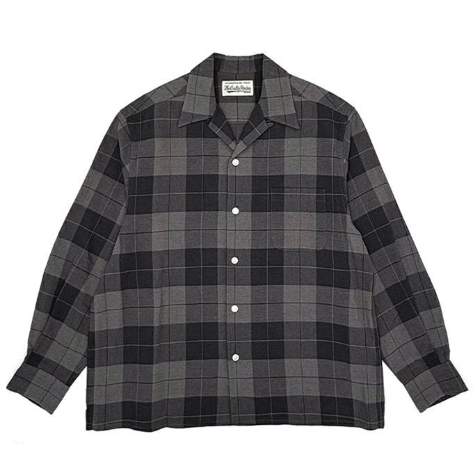 WACKO MARIA OMBRE CHECK OPEN COLLAR SHIRT L/S | LOCKSTOCK/STLIKE