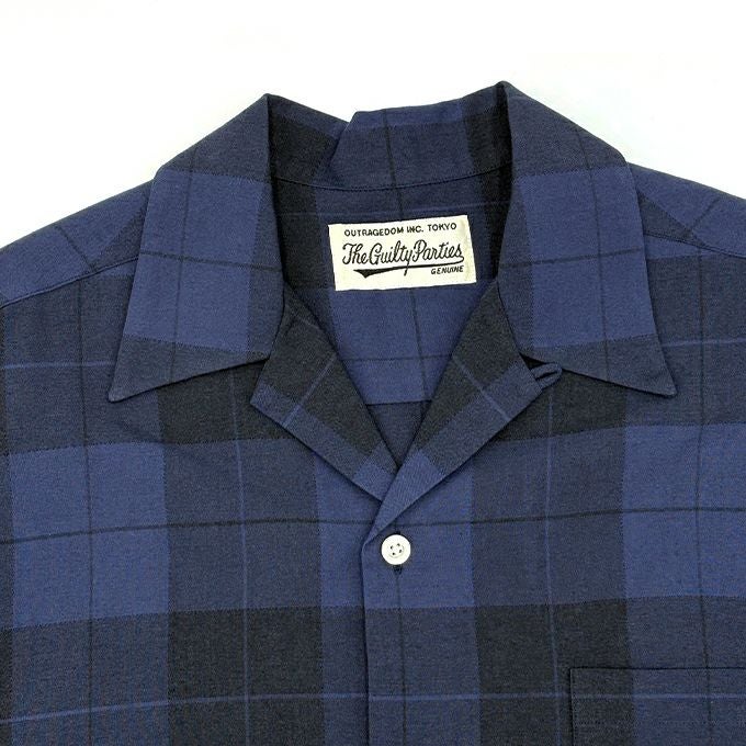 WACKO MARIA OMBRE CHECK OPEN COLLAR SHIRT L/S | LOCKSTOCK/STLIKE