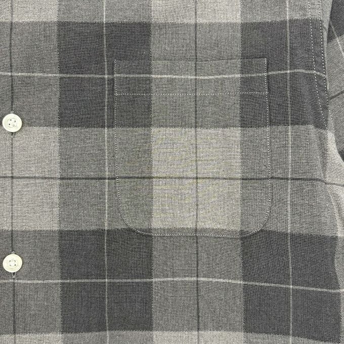 WACKO MARIA OMBRE CHECK OPEN COLLAR SHIRT L/S | LOCKSTOCK/STLIKE