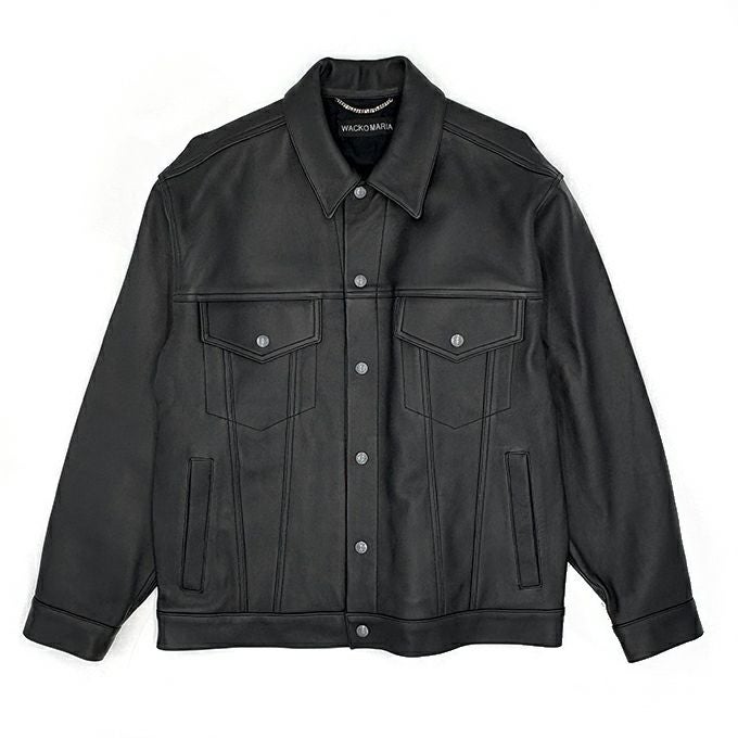 WACKO MARIA LEATHER TRUCKER JACKET ( TYPE-1 ) | LOCKSTOCK/STLIKE
