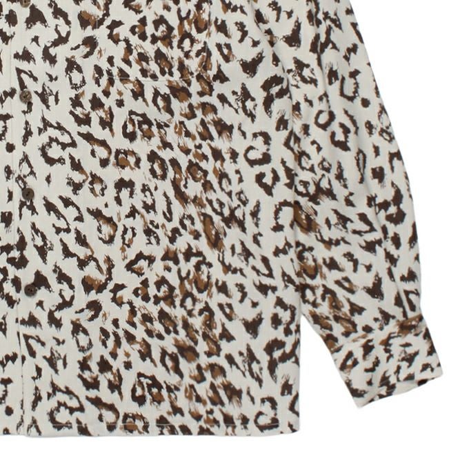 WACKO MARIA LEOPARD OPEN COLLAR SHIRT L/S ( TYPE-3 ) | LOCKSTOCK