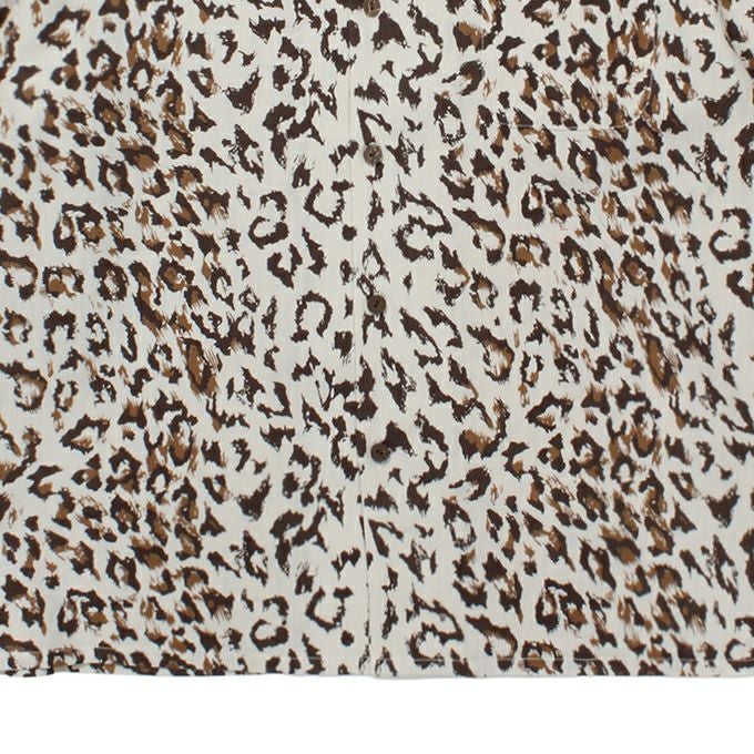 WACKO MARIA LEOPARD OPEN COLLAR SHIRT L/S ( TYPE-3 ) | LOCKSTOCK