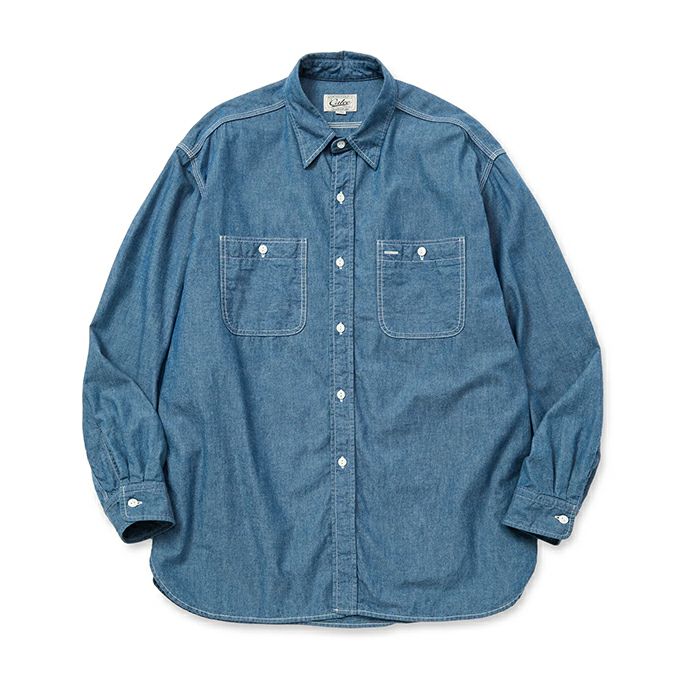 CALEE VINTAGE TYPE CHAMBRAY L/S SH | LOCKSTOCK/STLIKE