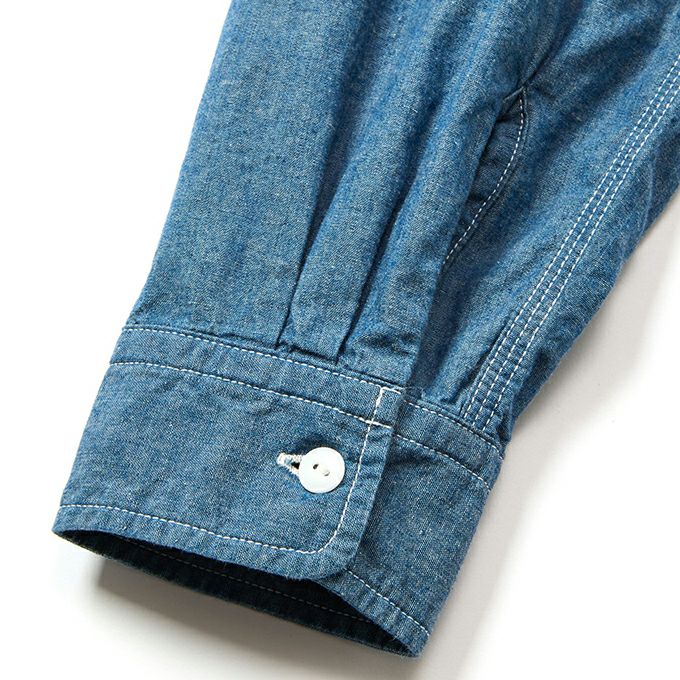 CALEE VINTAGE TYPE CHAMBRAY L/S SH | LOCKSTOCK/STLIKE