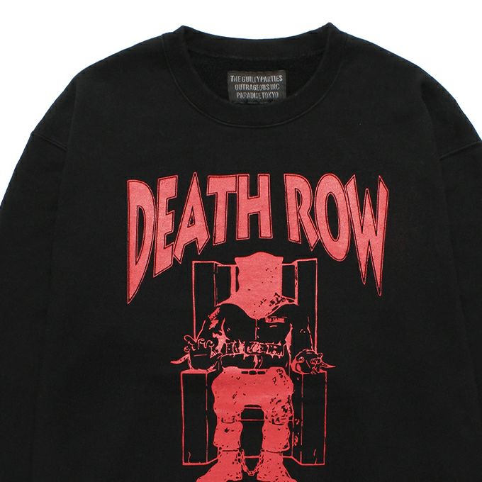 WACKO MARIA DEATH ROW RECORDS / WASHED MIDDLE WEIGHT CREW NECK