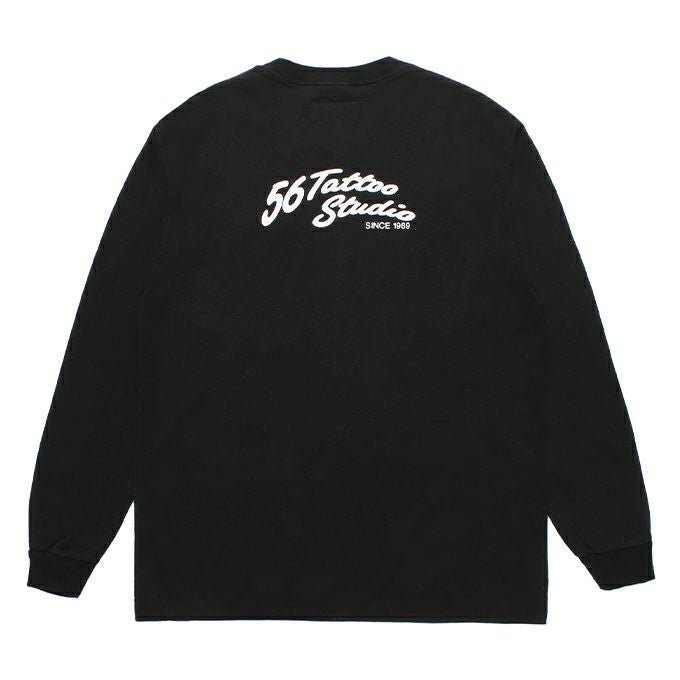 WACKO MARIA 56 TATTOO STUDIO / WASHED HEAVY WEIGHT CREW NECK LONG