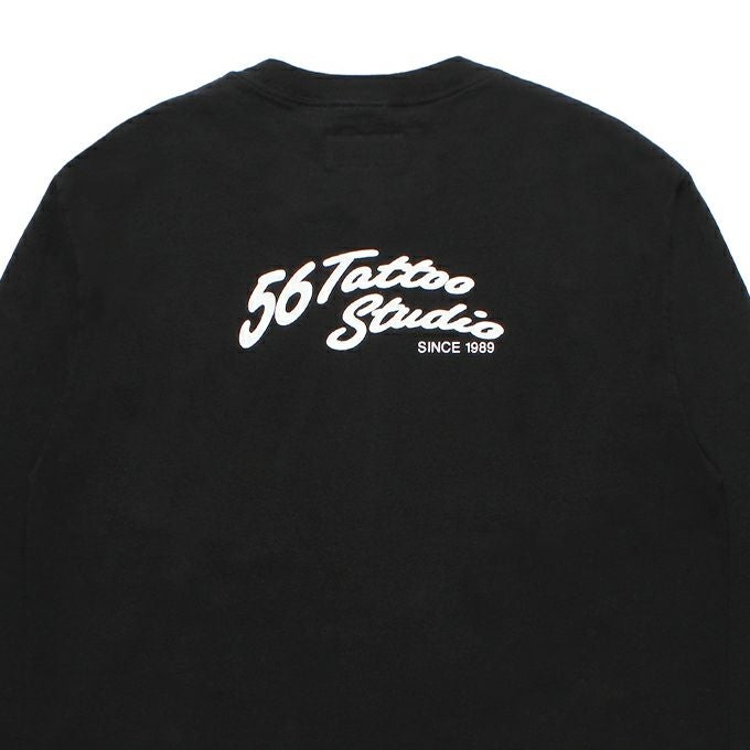 WACKO MARIA 56 TATTOO STUDIO / WASHED HEAVY WEIGHT CREW NECK LONG