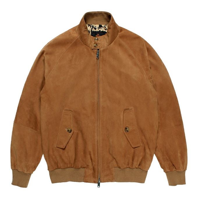 ジャケット・アウター WACKO MARIA BARACUTA G9 WACKO MARIA (BARACUTA G9 SUEDE LEATHER HARRINGTON JACKET) BLACK