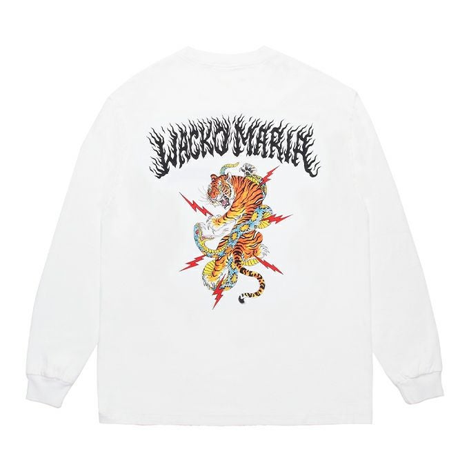 WACKO MARIA TIM LEHI / WASHED HEAVY WEIGHT CREW NECK LONG SLEEVE T