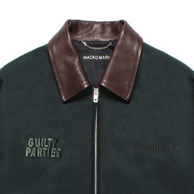 【美品】WACKOMARIA LEATHER VARSITY JACKET　L Leather Varsity Jacket - Green - THEROOM | Streetwear. Culture