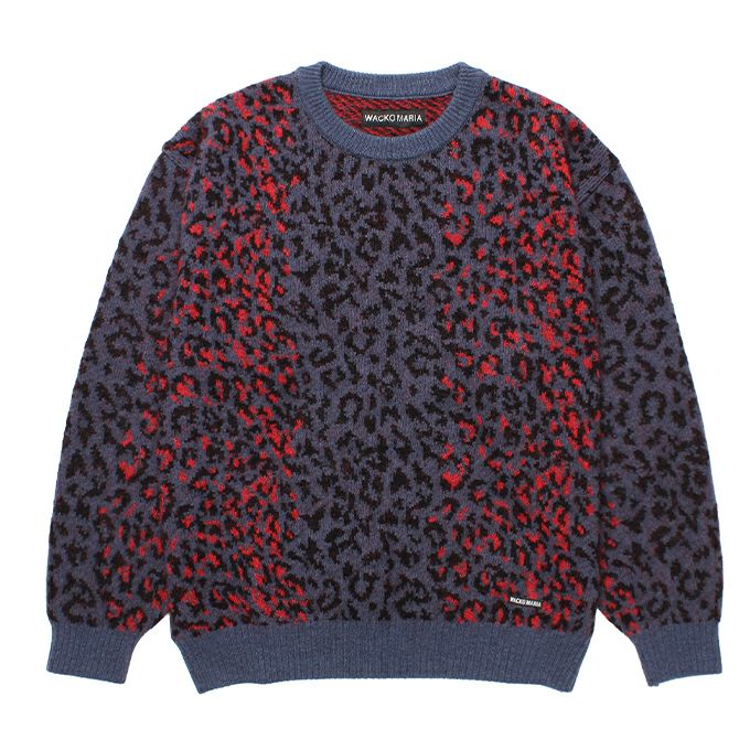 WACKO MARIA LEOPARD MOHAIR JACQUARD KNIT SWEATER | LOCKSTOCK/STLIKE