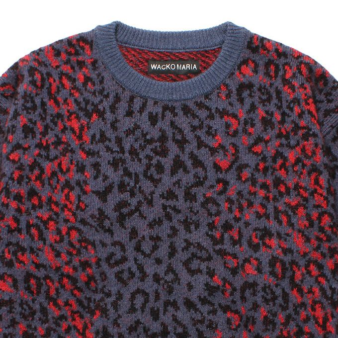 WACKO MARIA LEOPARD MOHAIR JACQUARD KNIT SWEATER | LOCKSTOCK/STLIKE