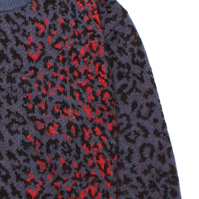 WACKO MARIA LEOPARD MOHAIR JACQUARD KNIT SWEATER | LOCKSTOCK/STLIKE