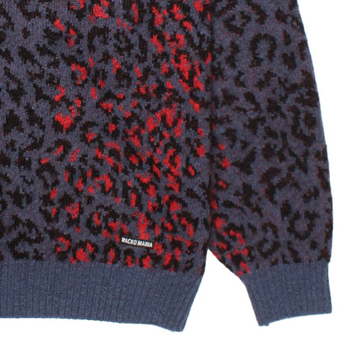 WACKO MARIA LEOPARD MOHAIR JACQUARD KNIT SWEATER | LOCKSTOCK/STLIKE