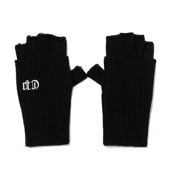 COOTIE KNIT CUFFED FINGERLESS GLOVE 黒 COOTIE PRODUCTIONS KNIT CUFFED FINGERLESS GLOVE | LOCKSTOCK/STLIKE