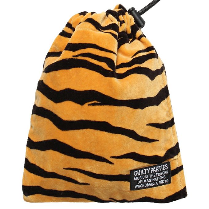 WACKO MARIA TIGER VELOUR DRAWSTRING BAG | LOCKSTOCK/STLIKE
