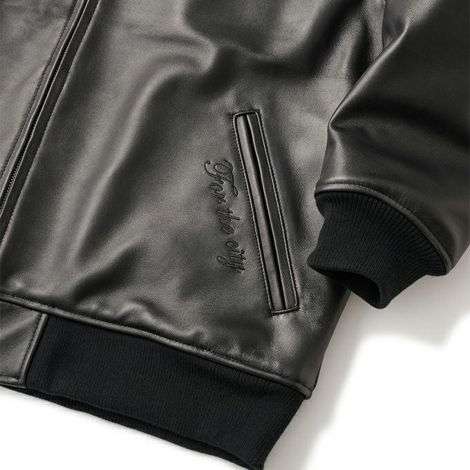 FTC LEATHER ZIP VARSITY JACKET | LOCKSTOCK/STLIKE