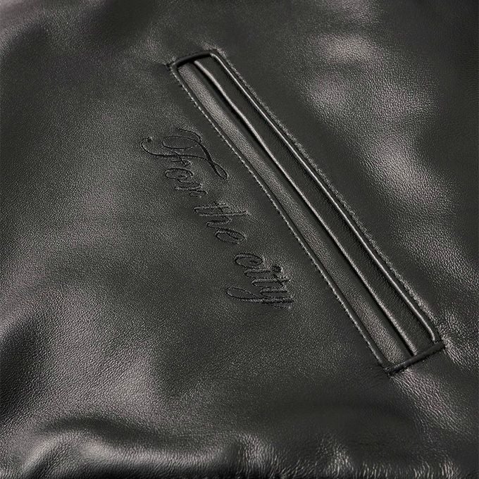 FTC LEATHER ZIP VARSITY JACKET | LOCKSTOCK/STLIKE