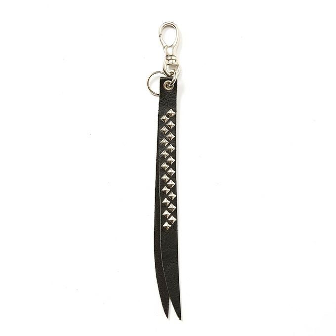 CALEE STUDS LEATHER SHORT KEY RING | LOCKSTOCK/STLIKE