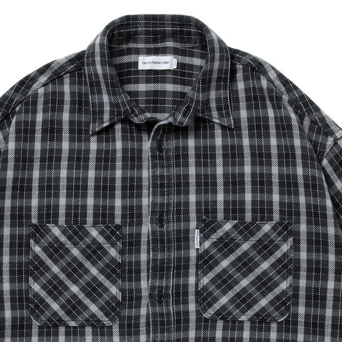 COOTIE PRODUCTIONS AD PROCESSING HEAVY FLANNEL CHECK L/S SHIRT