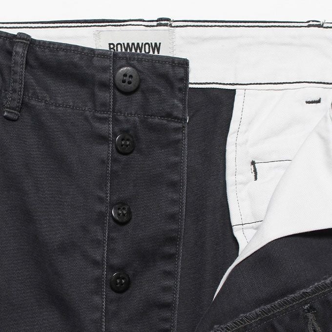 BOWWOW BLACK WORK TROUSERS AGED | LOCKSTOCK/STLIKE