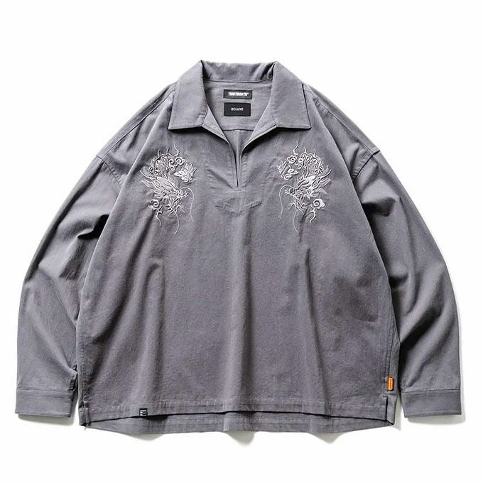 TIGHTBOOTH PRODUCTION FLANNEL SKIPPER SHIRT (TIGHTBOOTH x DELUXE