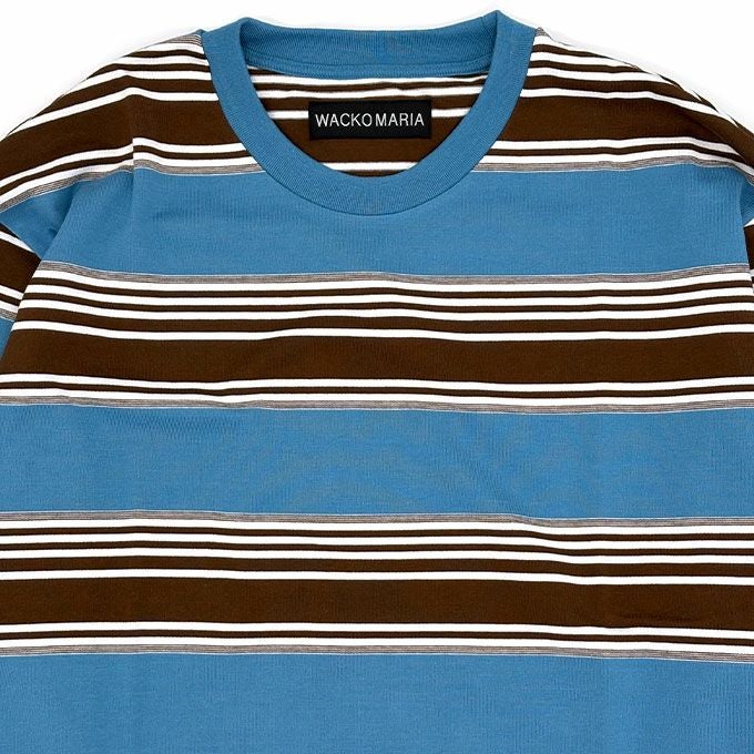 WACKO MARIA STRIPED CREW NECK LONG SLEEVE T-SHIRT ( TYPE-3