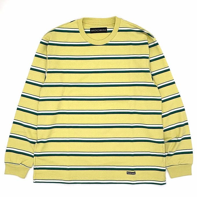 WACKO MARIA STRIPED CREW NECK LONG SLEEVE T-SHIRT ( TYPE-2