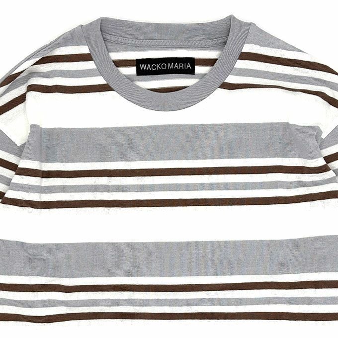 WACKO MARIA STRIPED CREW NECK LONG SLEEVE T-SHIRT ( TYPE-1