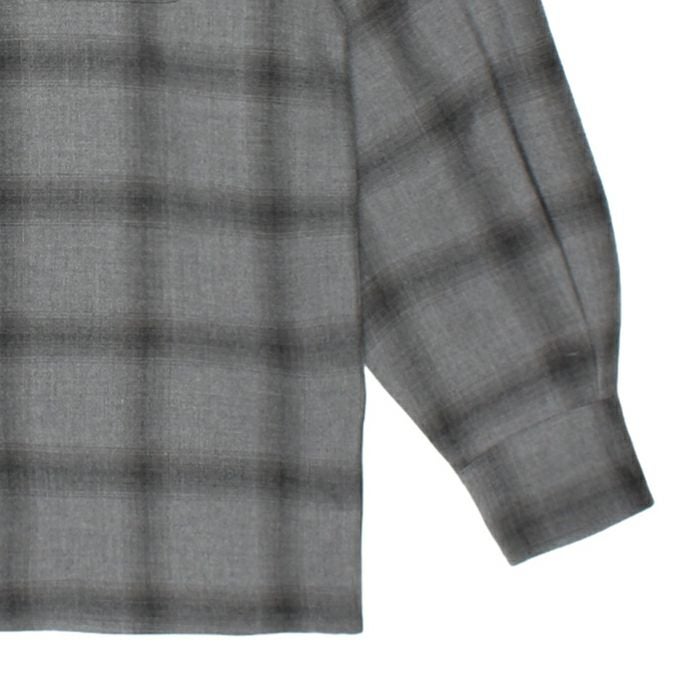 WACKO MARIA OMBRE CHECK OPEN COLLAR SHIRT L/S | LOCKSTOCK/STLIKE