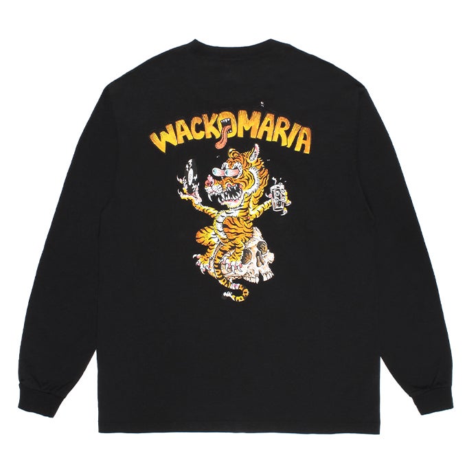 WACKO MARIA TIM LEHI / WASHED HEAVY WEIGHT CREW NECK LONG SLEEVE T