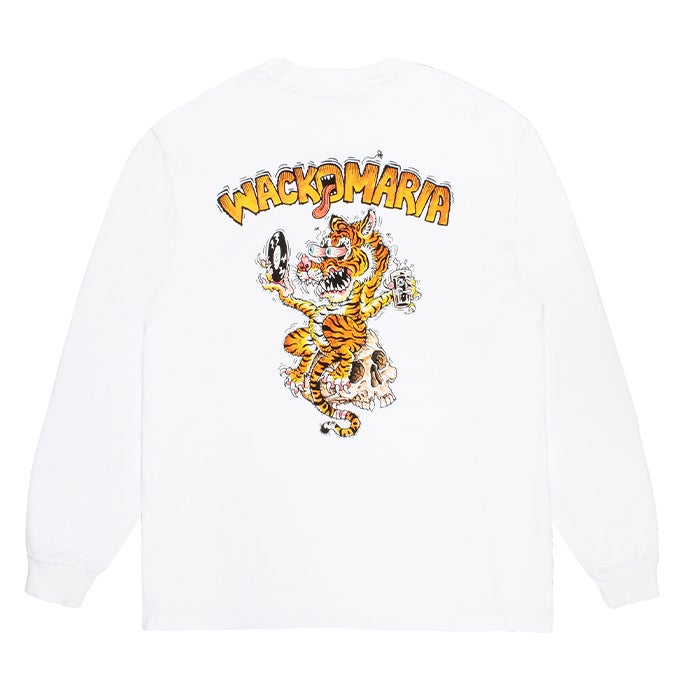 WACKO MARIA TIM LEHI / WASHED HEAVY WEIGHT CREW NECK LONG SLEEVE T