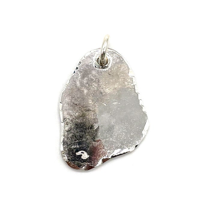 LARRY SMITH KAZEKIRI FEATHER STAMPED PENDANT No. 55 