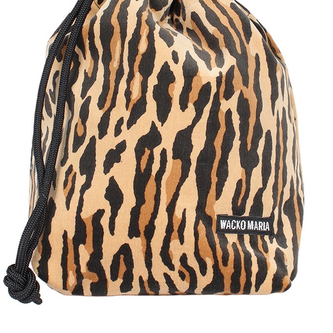 WACKO MARIA LEOPARD DRAWSTRING BAG ( TYPE-1 ) | LOCKSTOCK/STLIKE WACKO MARIA LEOPARD DRAWSTRING BAG 26ss