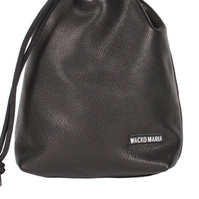 WACKO MARIA LEATHER DRAWSTRING BAG | LOCKSTOCK/STLIKE