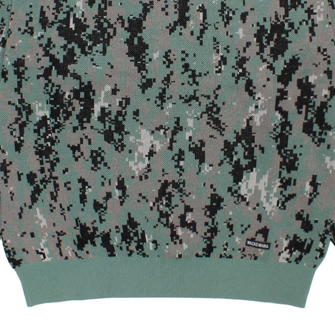 WACKO MARIA DIGITAL CAMO JACQUARD KNIT SWEATER | LOCKSTOCK/STLIKE